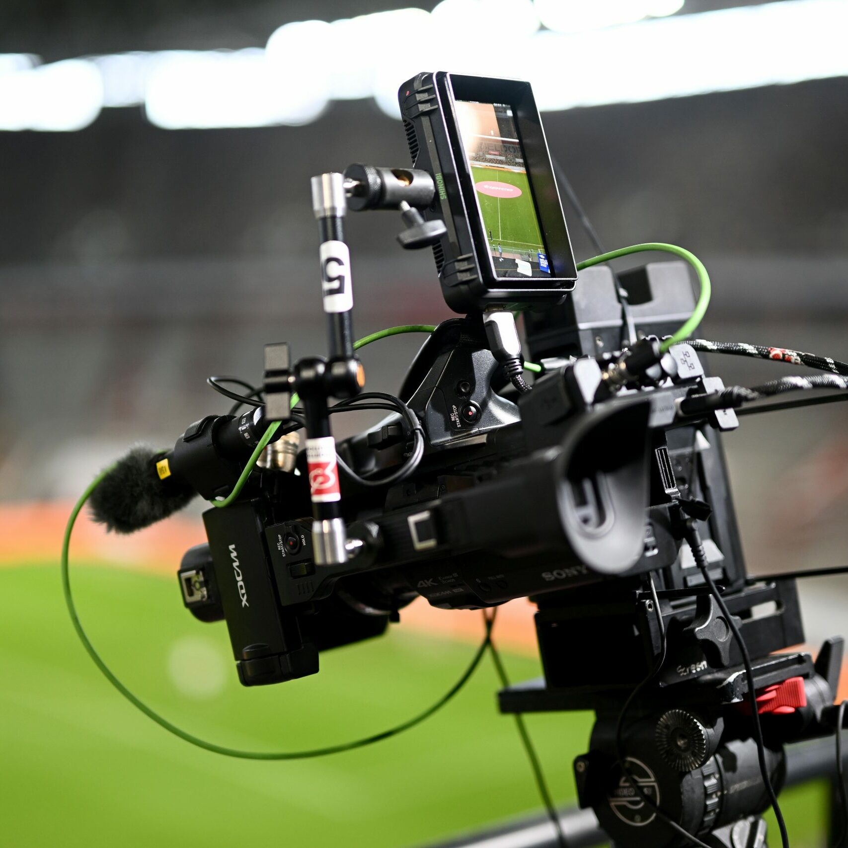 DUESSELDORF, GERMANY - MAY 11: Camera systems are seen during the Sportsinnovation 2022 at Merkur Spiel-Arena on May 11, 2022 in Duesseldorf, Germany. (Photo by Alexander Scheuber/Bundesliga/Bundesliga Collection via Getty Images)